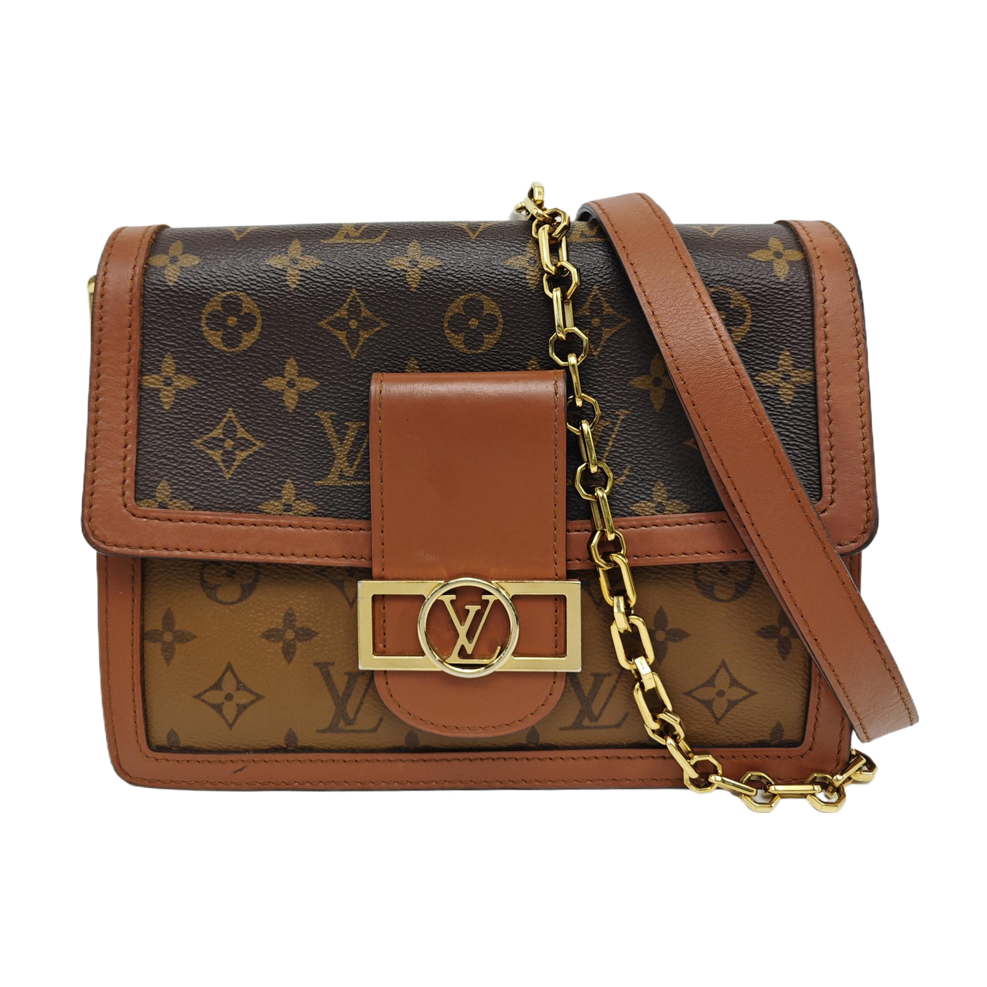 DAUPHINE MM Monogram Coated Canvas Brown