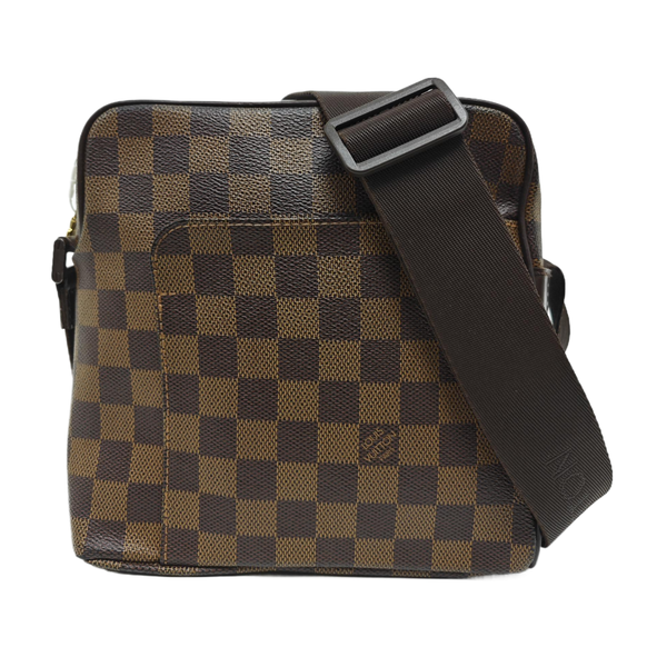 OLAV PM Damier Ebene Coated Canvas Brown