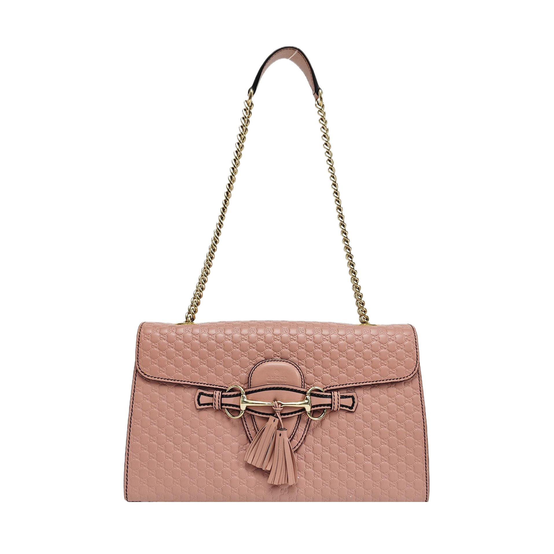 Emily Chain Monogram Calfskin Pink