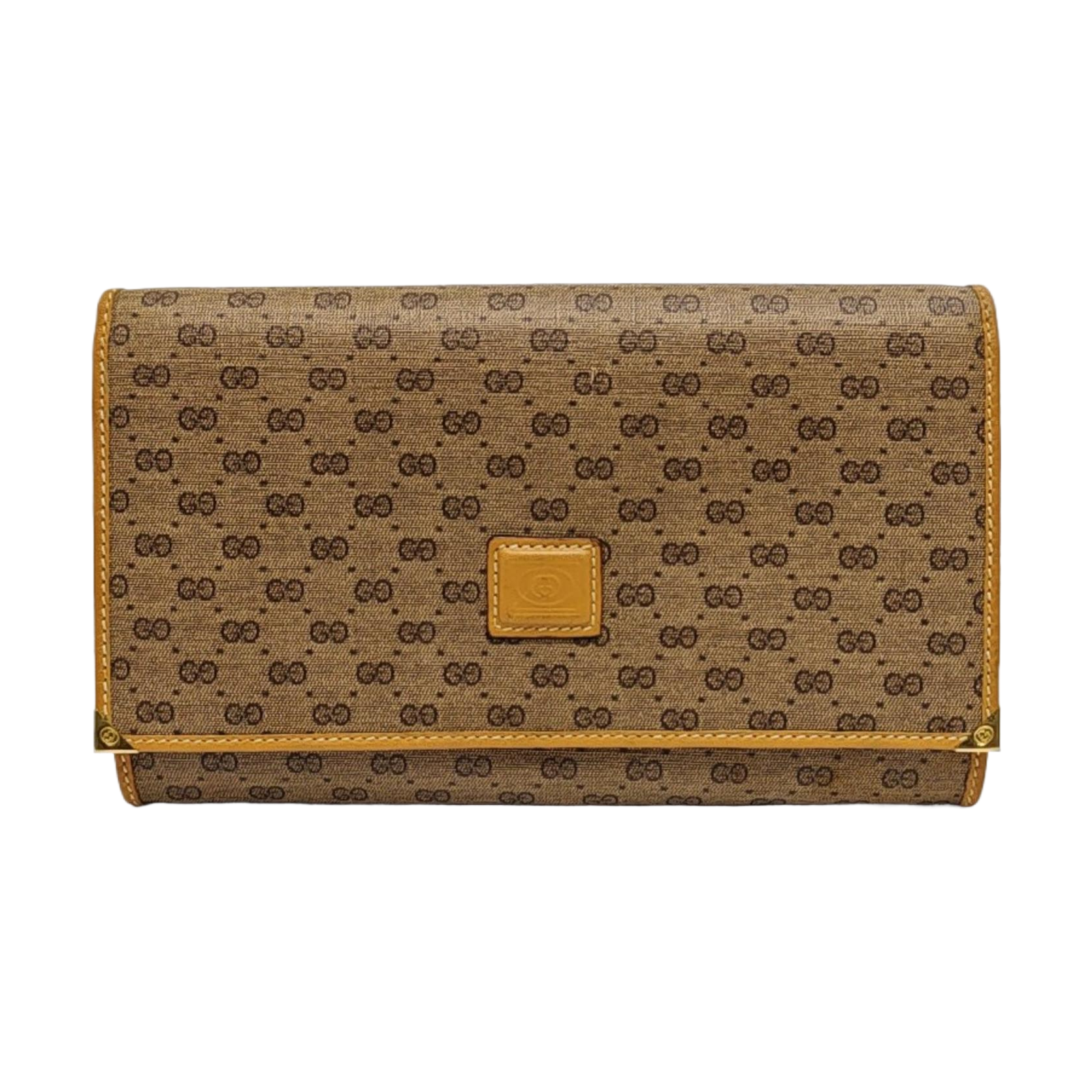 Monogram Coated Canvas Wallet Brown