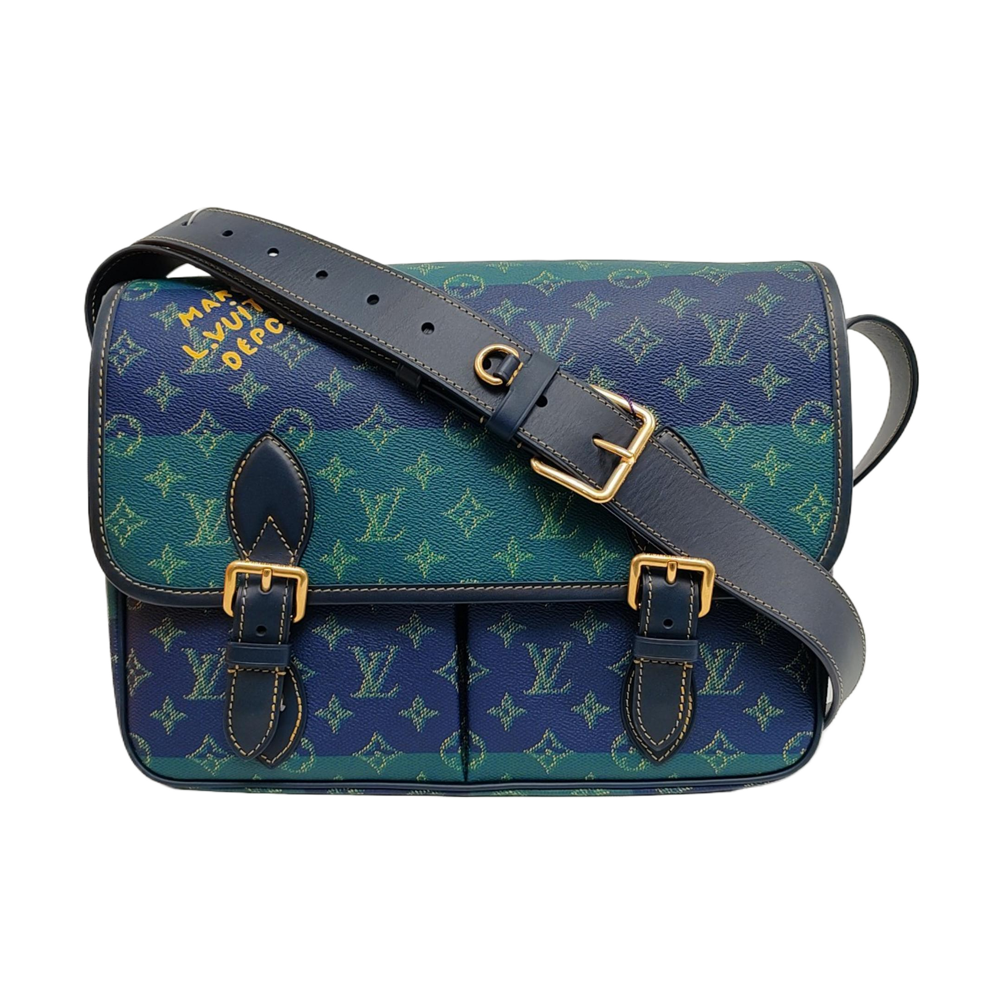 SATCHEL Monogram Coated Canvas Blue