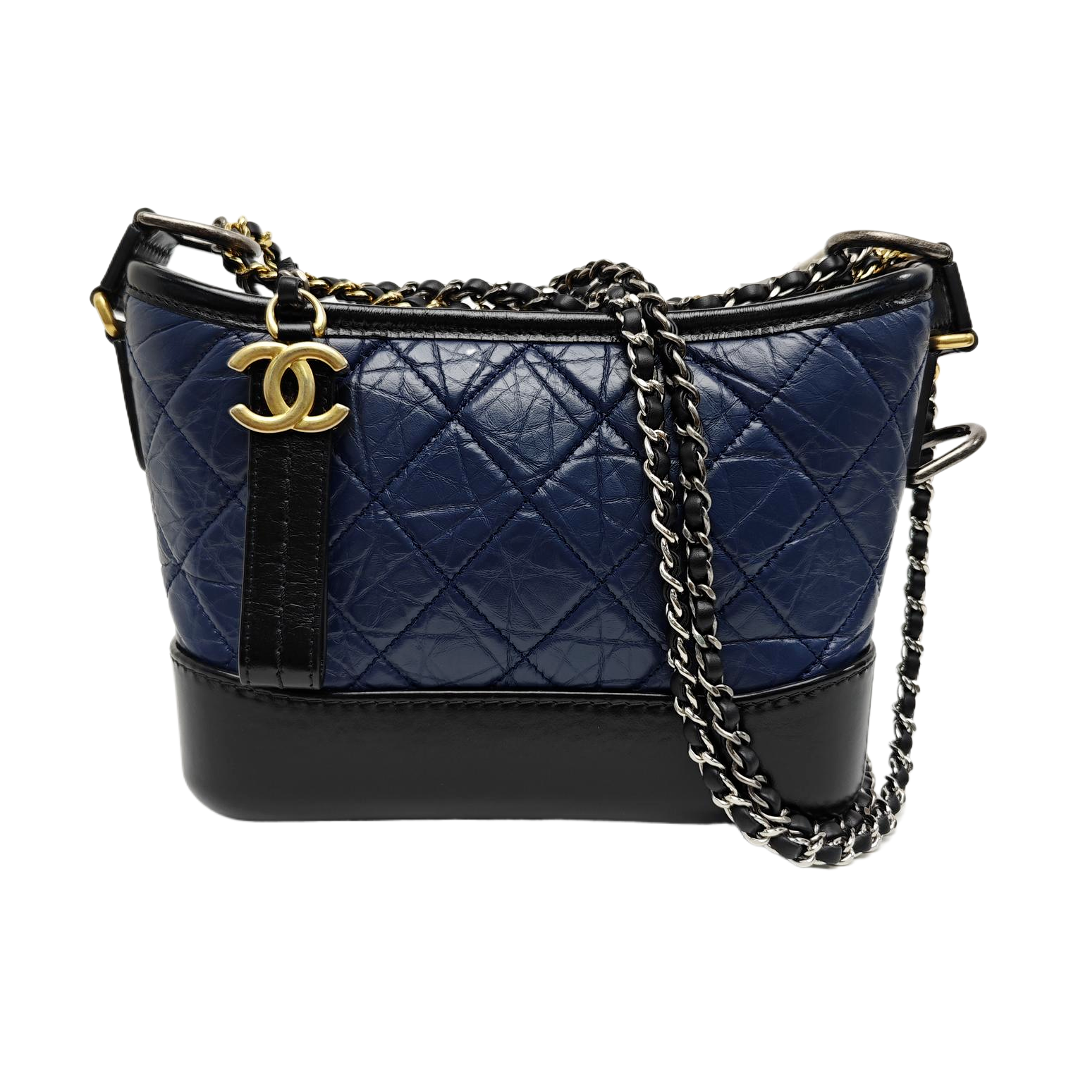 GABRIELLE Small Quilted Calfskin Blue
