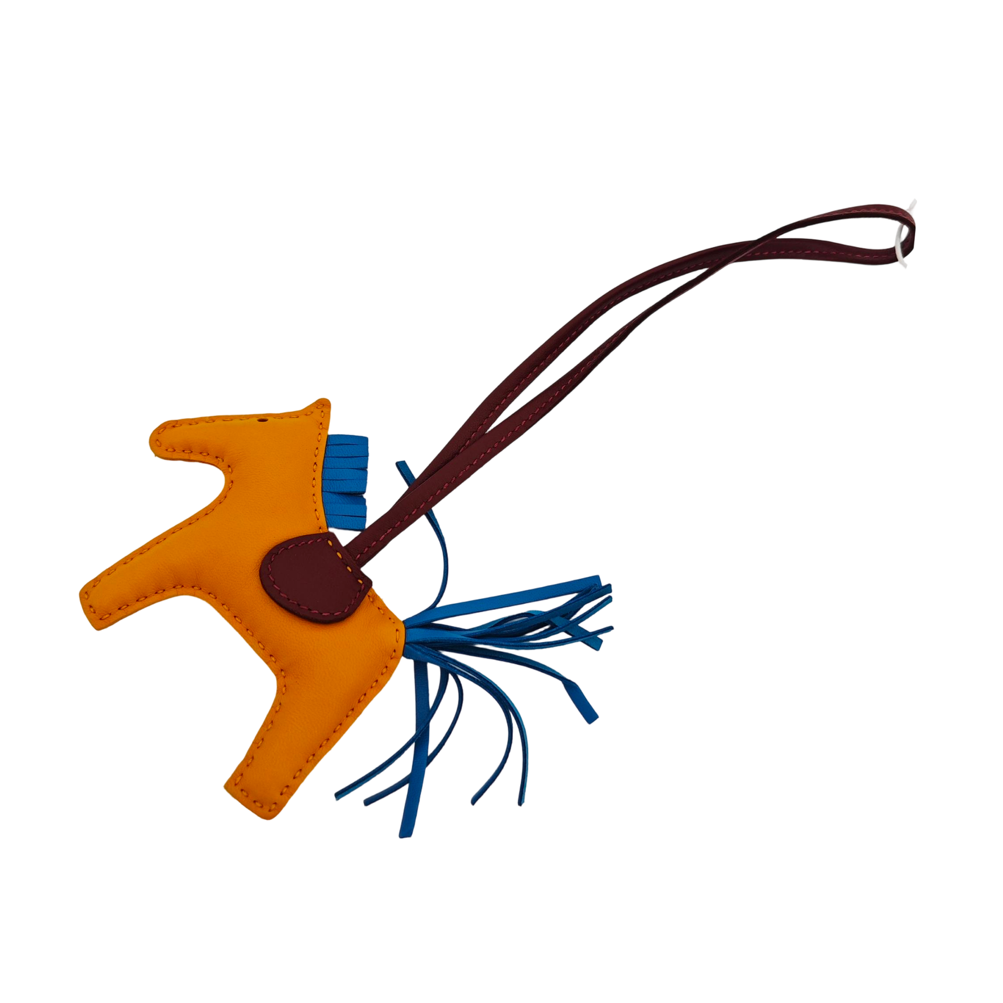 Leather Bag Charm Yellow