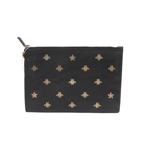 Bee Web Calfskin Black