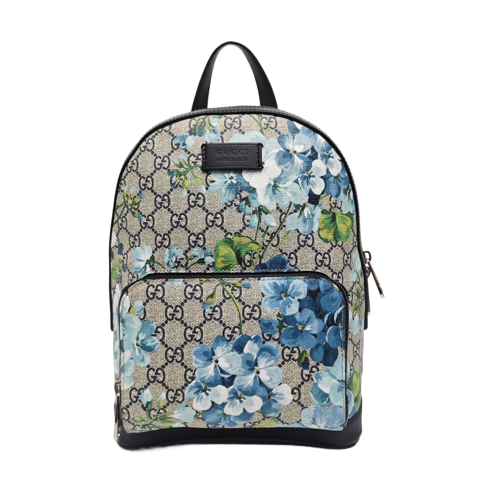 GG Blooms Small Monogram Coated Canvas Black