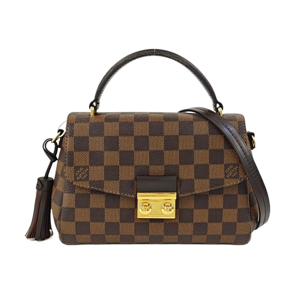 CROISETTE Damier Ebene Coated Canvas Brown