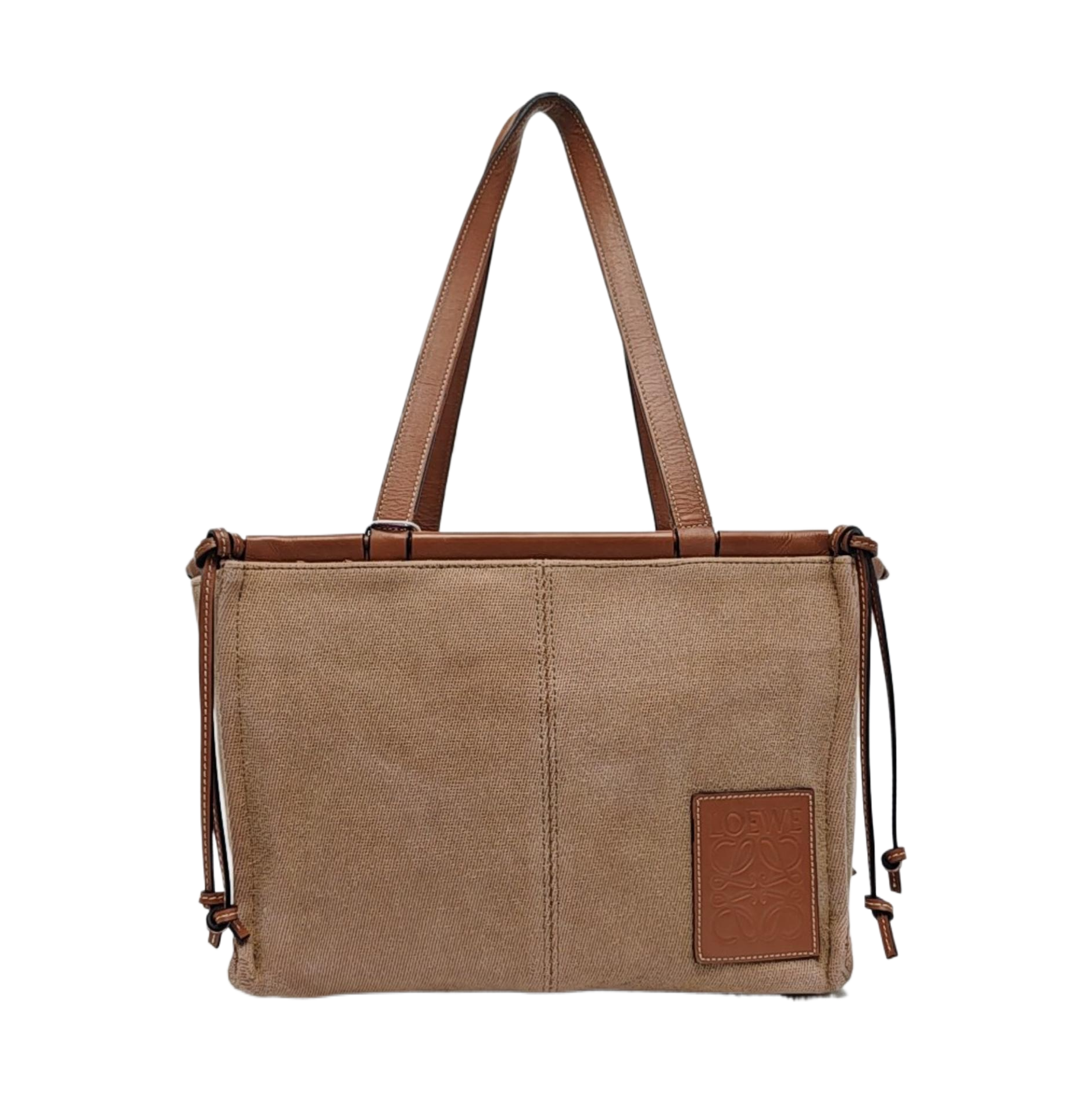 Cushion Small Canvas Brown