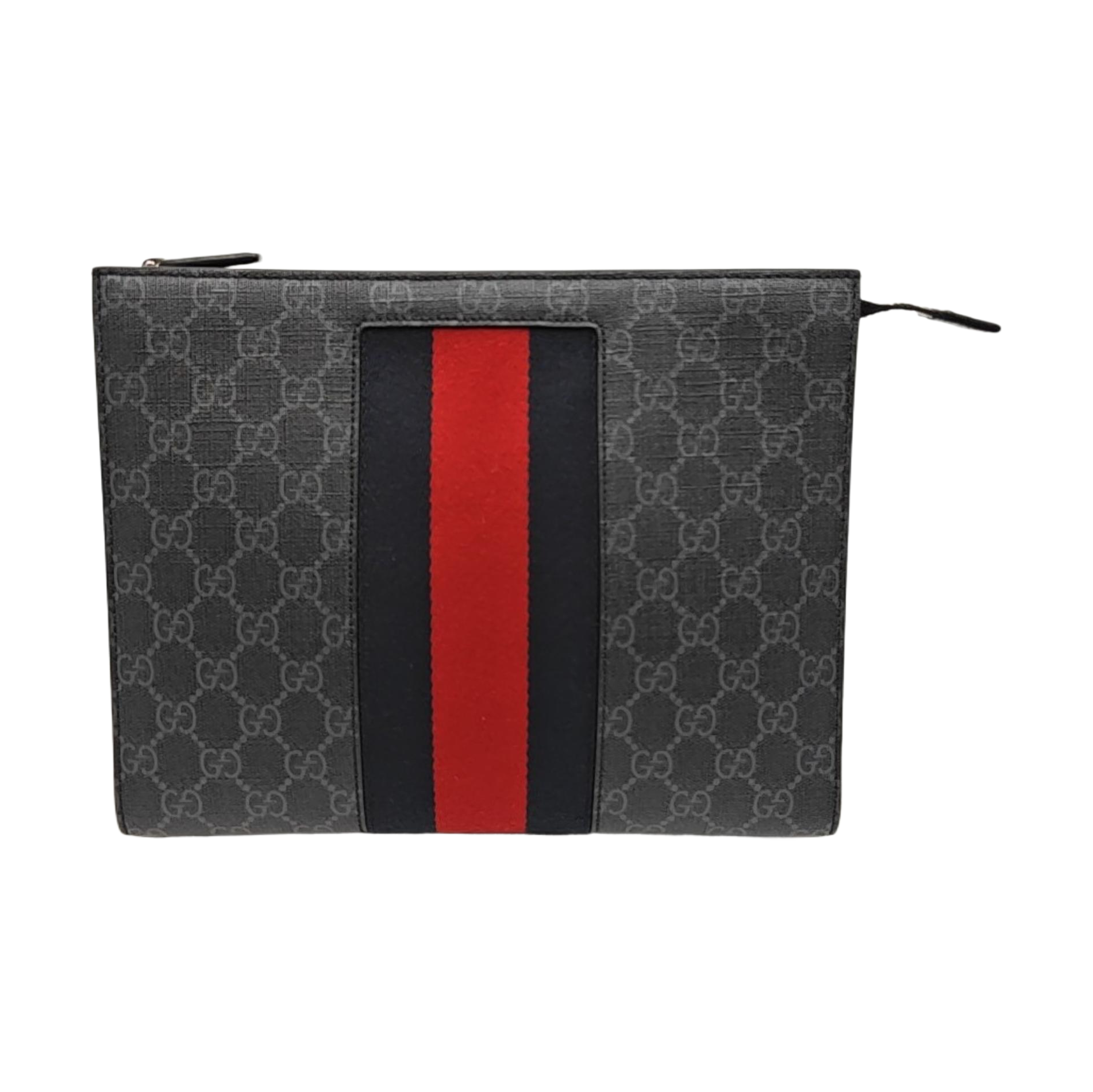 GG Supreme Monogram Coated Canvas Gray