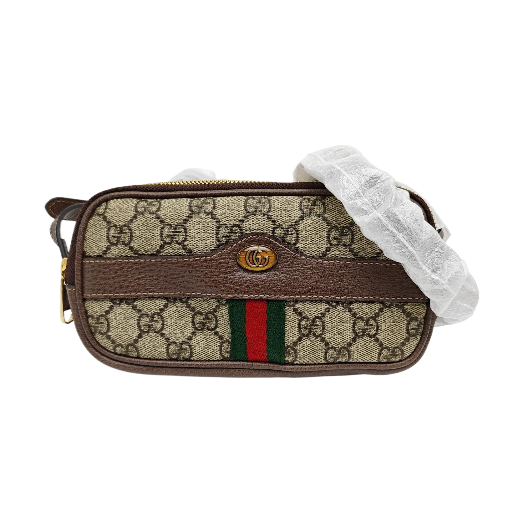 Ophidia Mini Monogram Coated Canvas Beige