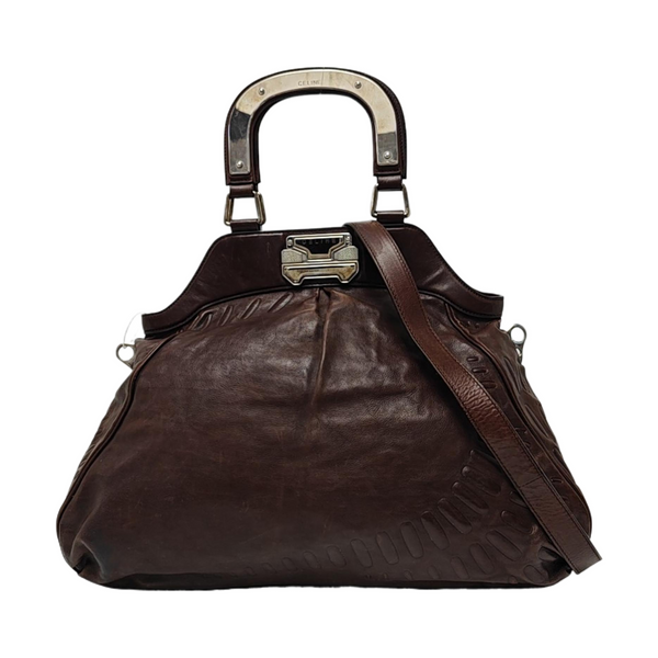 Calfskin Shoulder Bag Brown