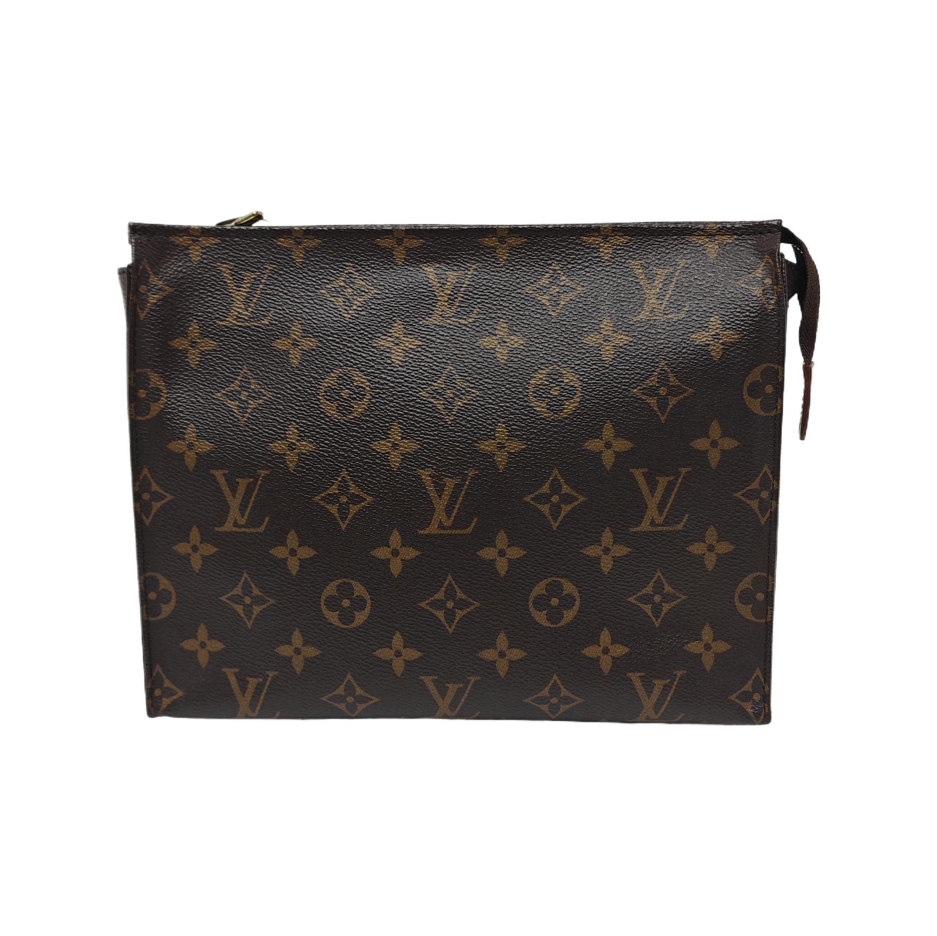 TOILET POCKET 26 Monogram Coated Canvas Brown