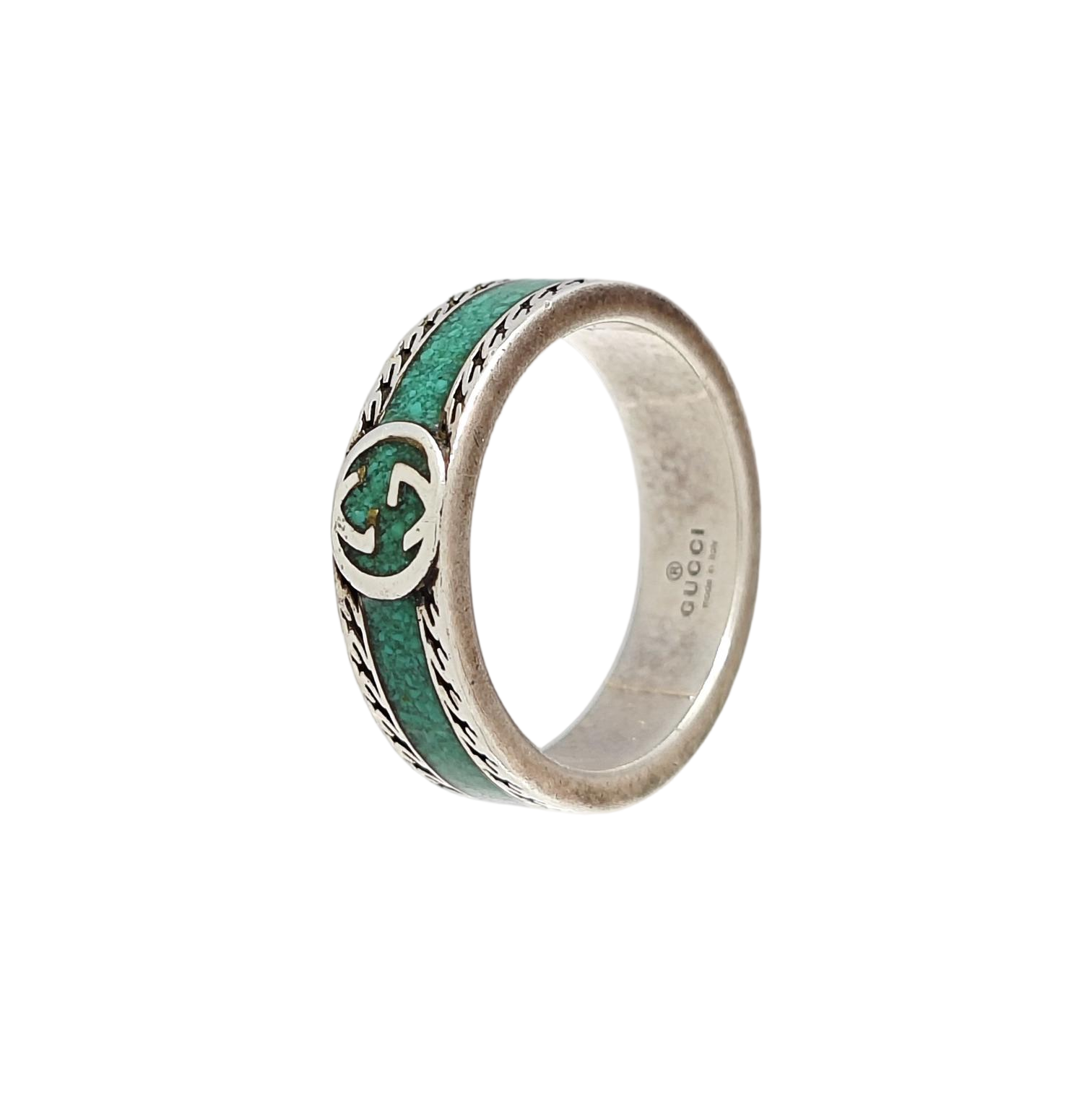Interlocking G 925 Sterling Silver Ring HK 19
