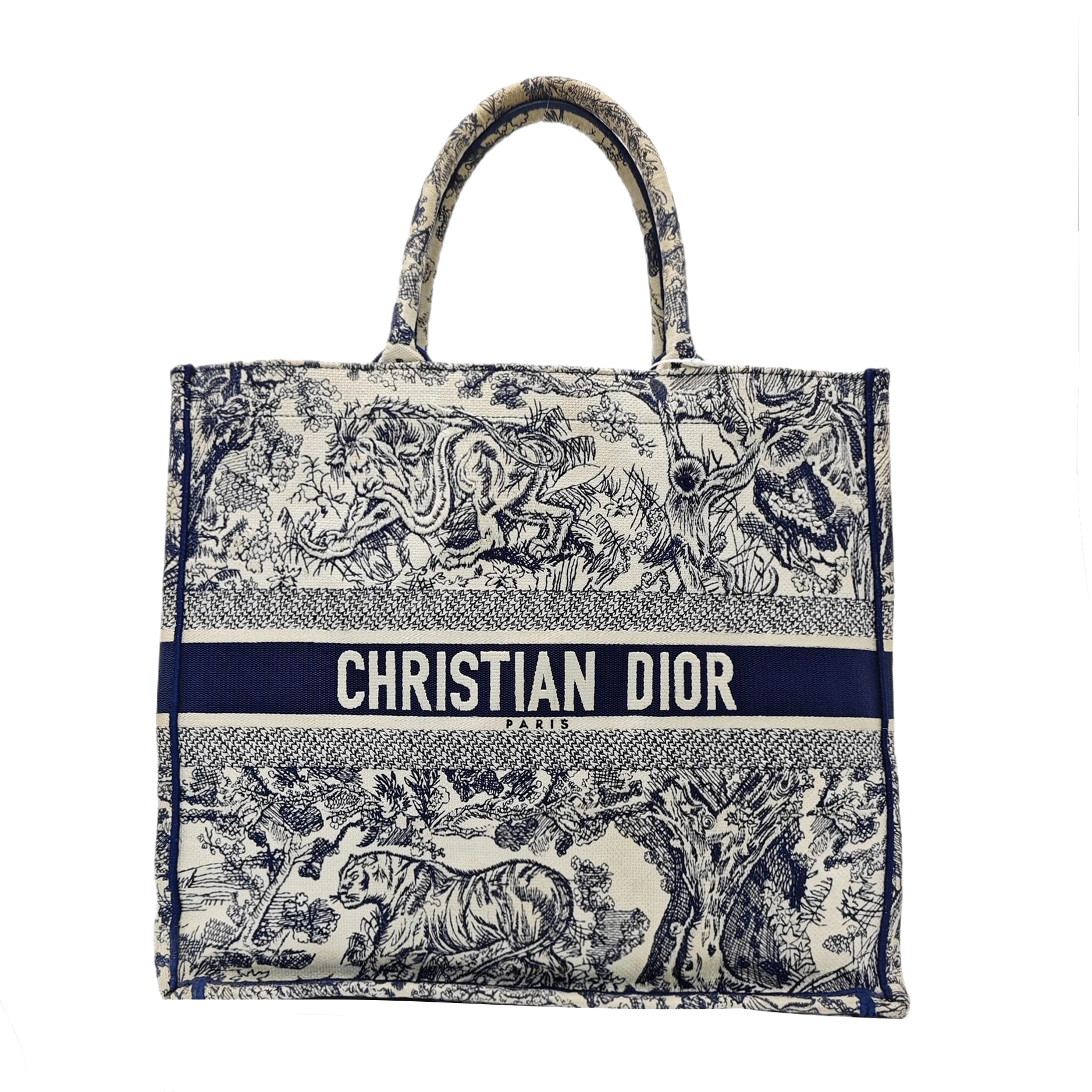 Book Tote Large Fabric Blue
