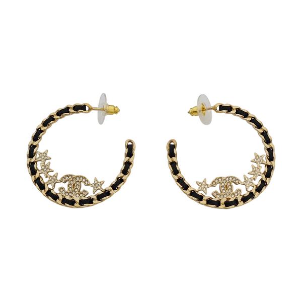 Metal Black Stud Earrings