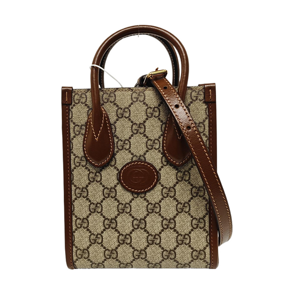 Retro Mini Monogram Coated Canvas Beige