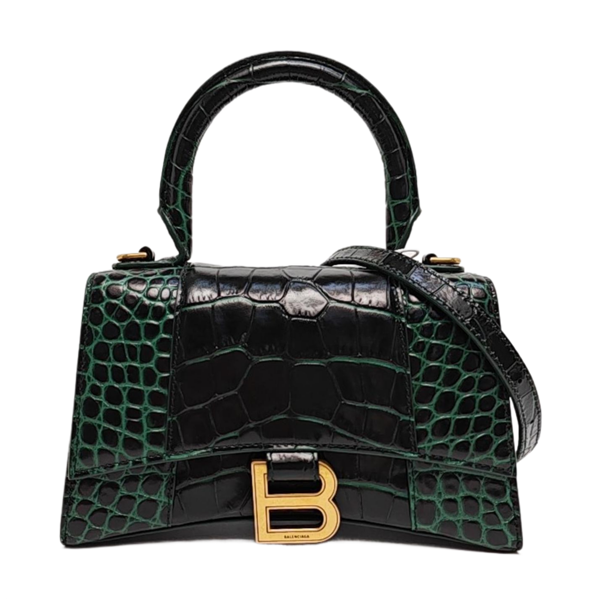 Hourglass Small Calfskin Green