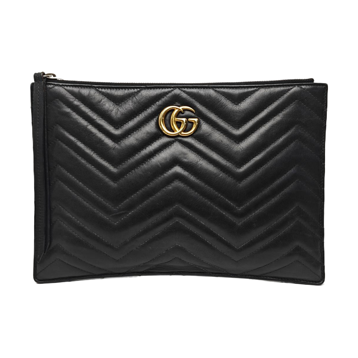 GG Marmont Large Quilted Calfskin Black