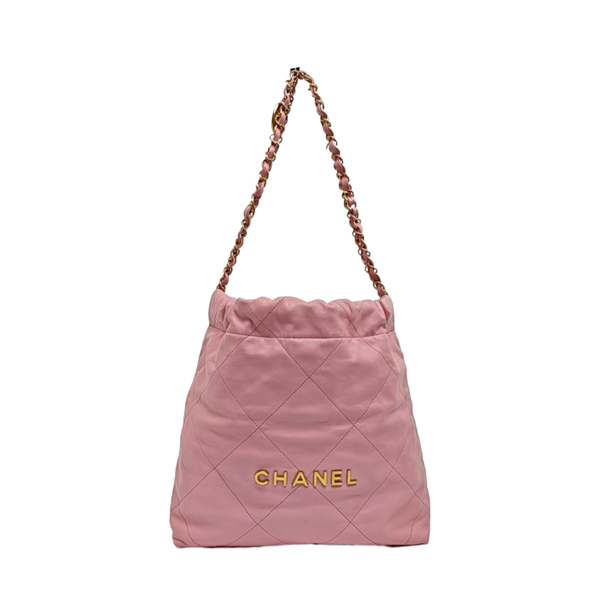 CHANEL 22 Small Quilted Calfskin Pink