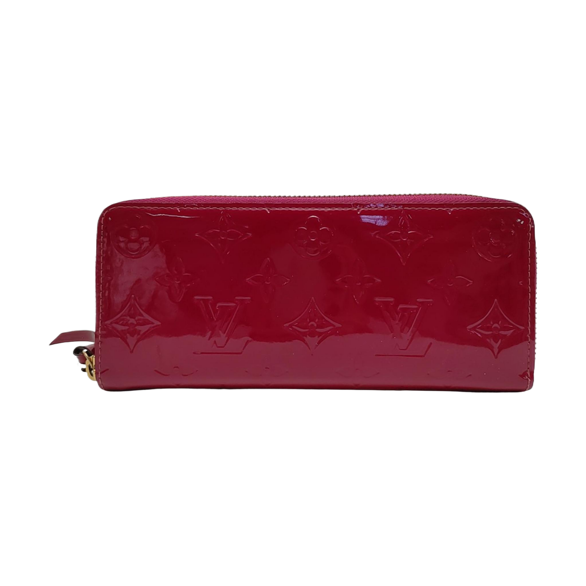 CLÉMENCE Monogram Patent Leather Purple Wallet