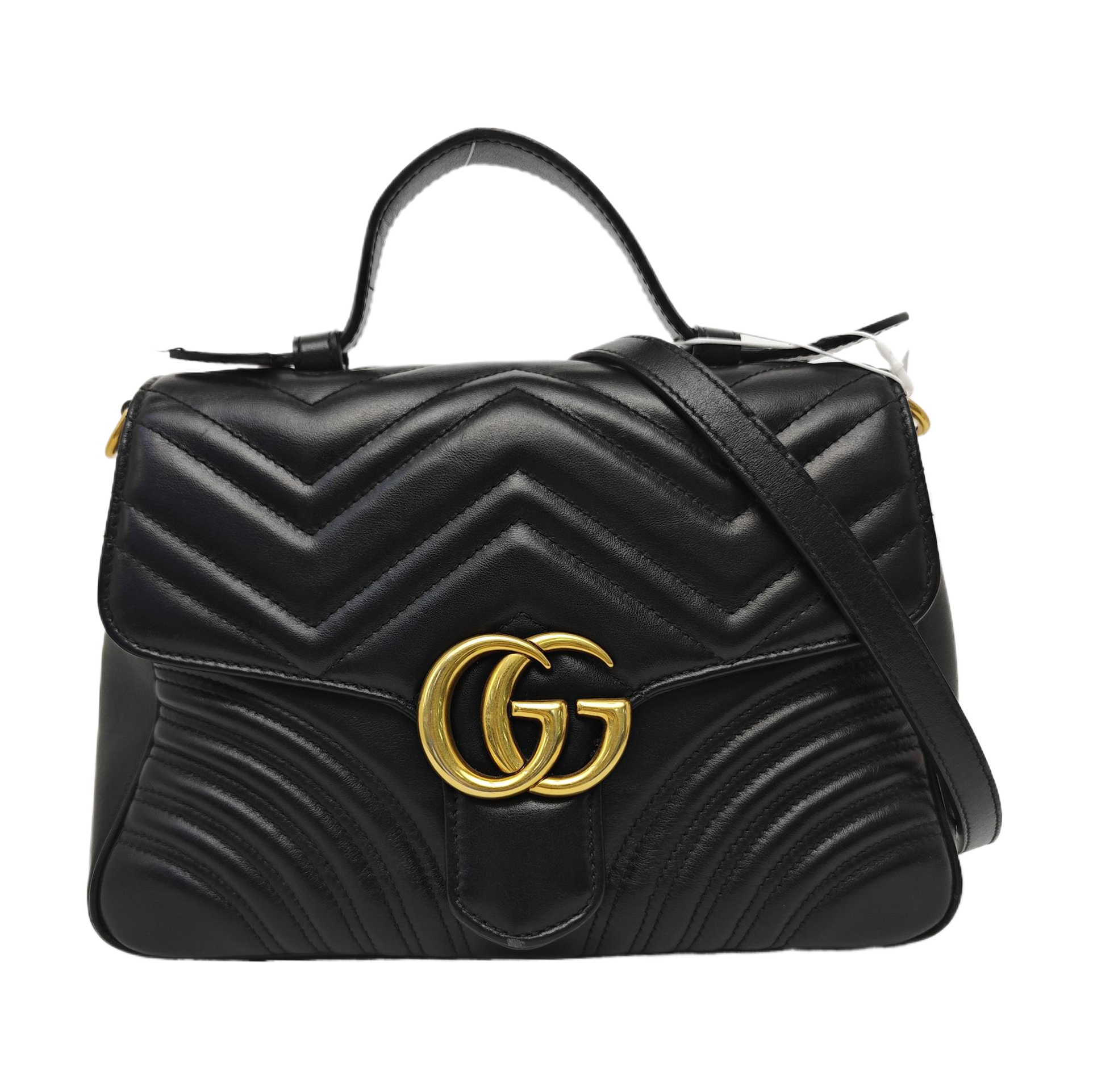 GG Marmont Medium Quilted Calfskin Black