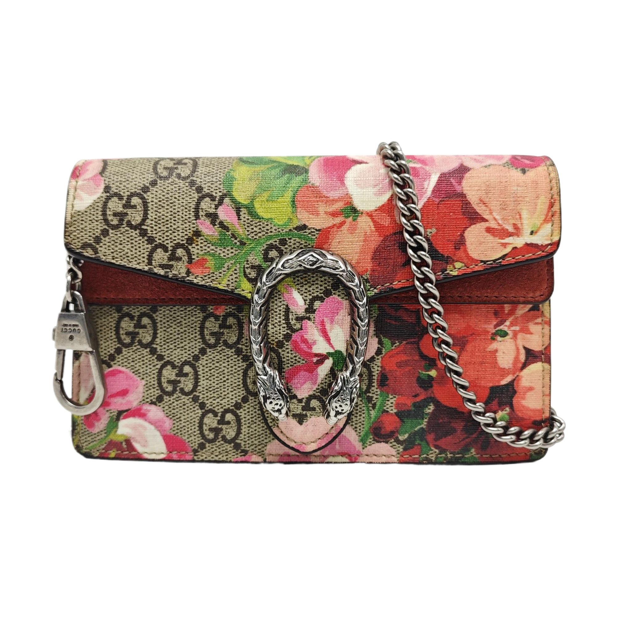 Dionysus Super Mini Monogram Coated Canvas Beige