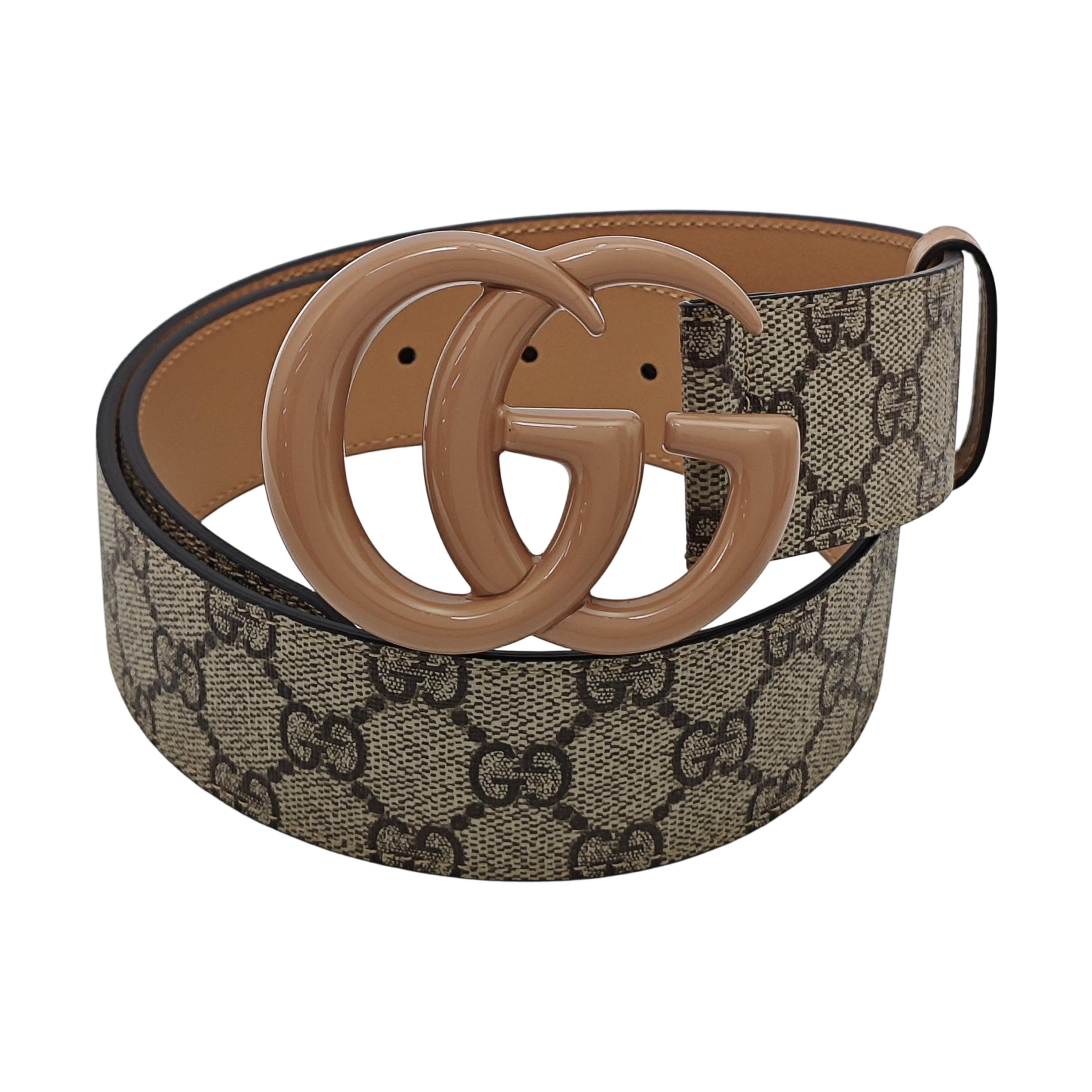 Leather Belt Beige