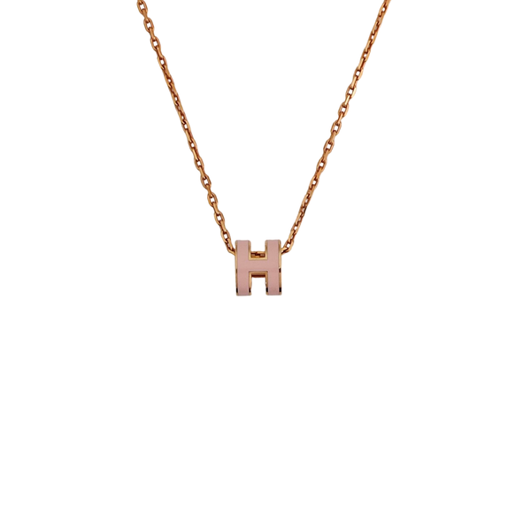 Pop H Metal Rose Gold Necklace