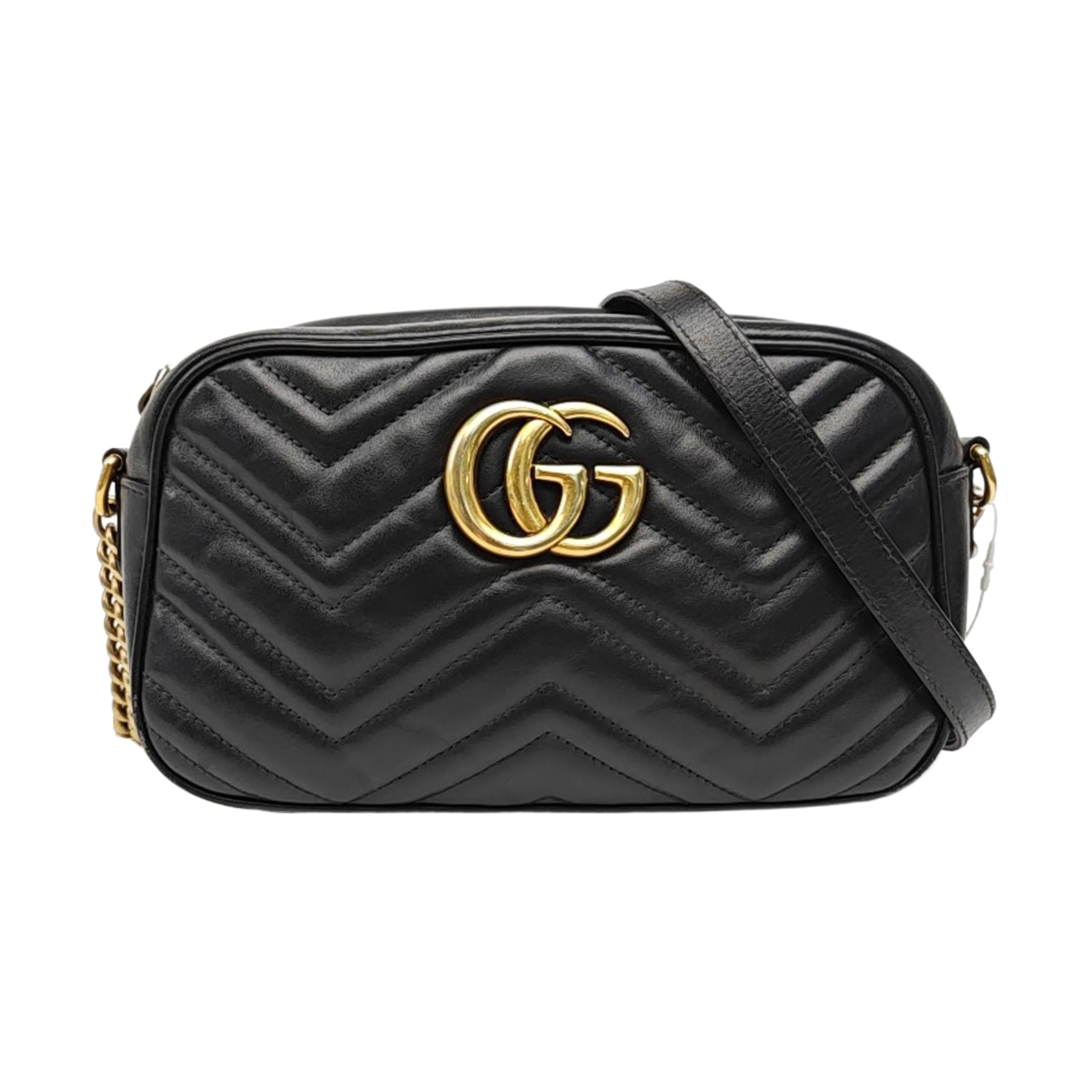 GG Marmont Small Quilted Calfskin Black