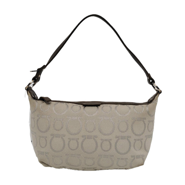 Gancini Coated Canvas Gray