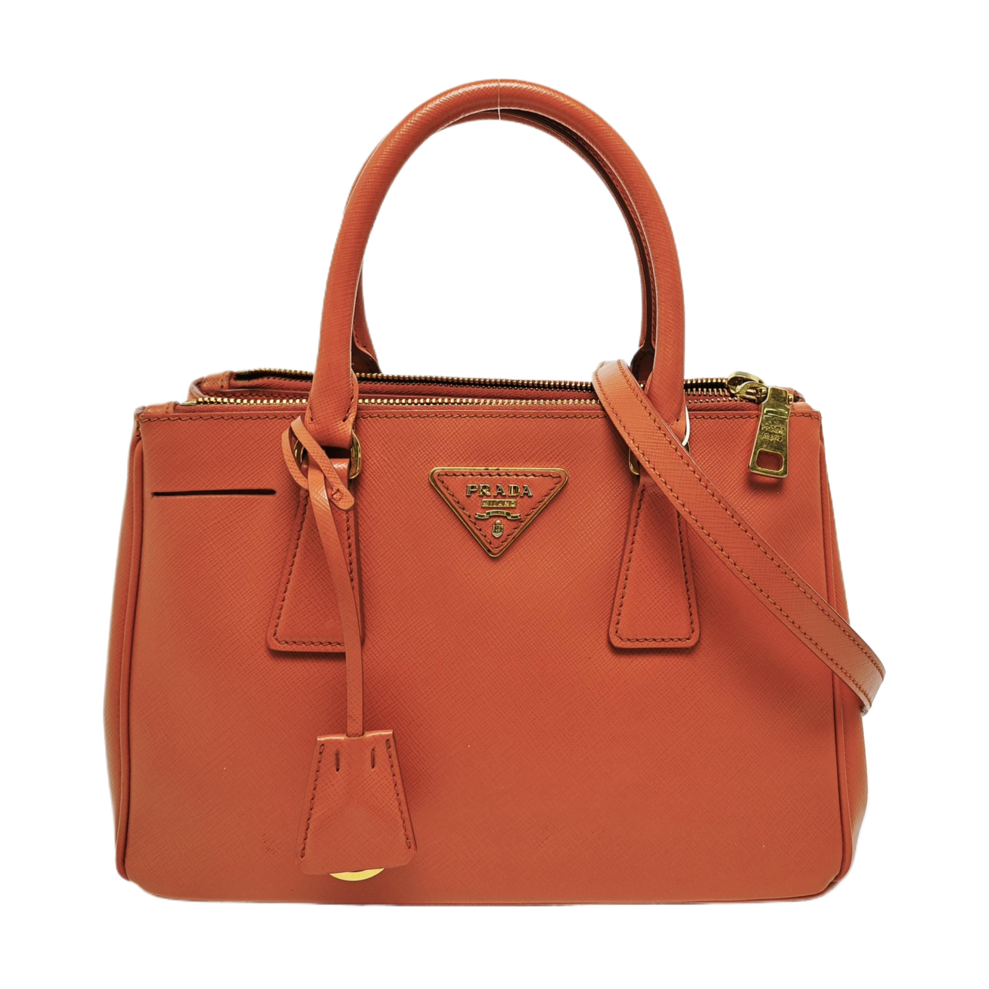 Galleria Medium Saffiano Calfskin Orange