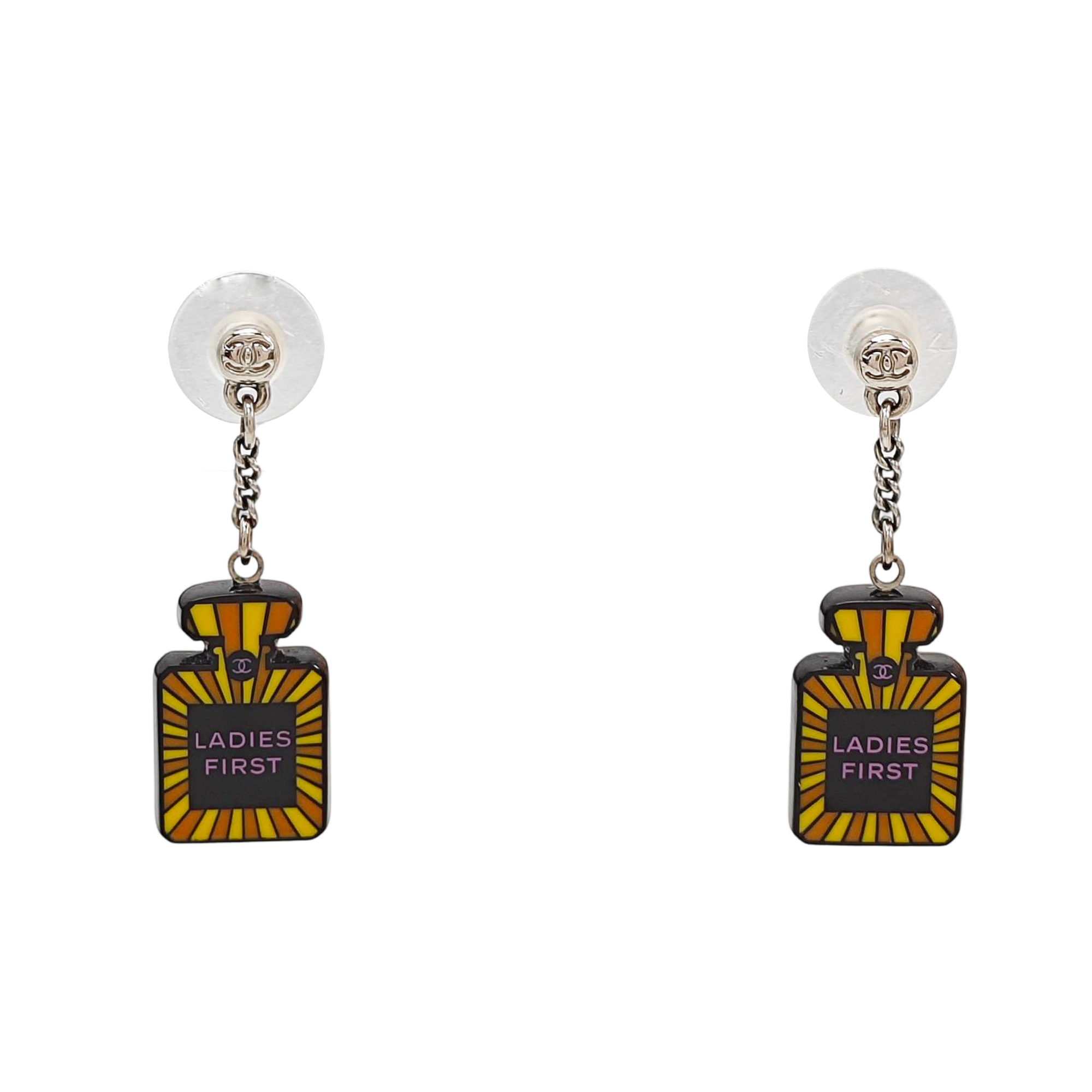 Metal Black Stud Earrings