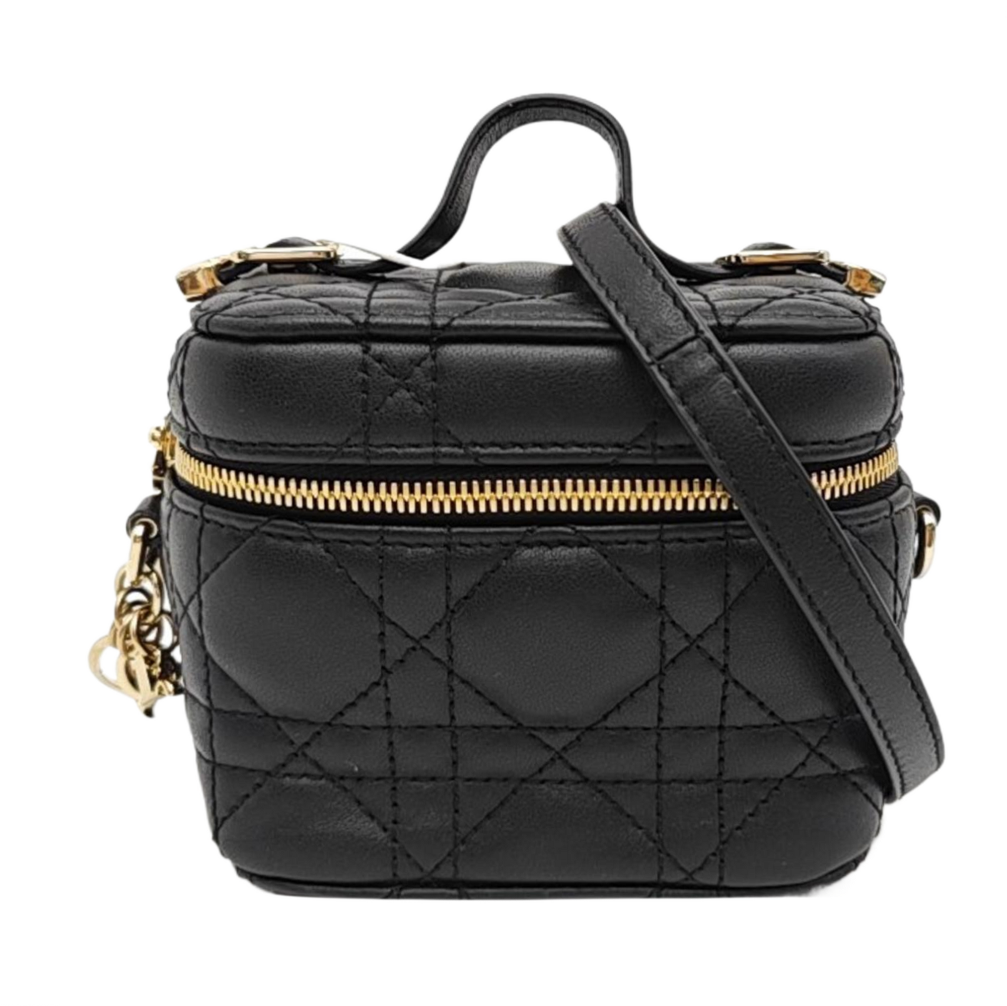 Lady Dior Super Mini Cannage Lambskin Black