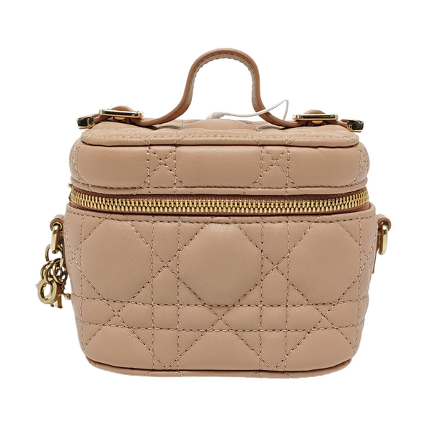 Lady Dior Super Mini Quilted Lambskin Pink