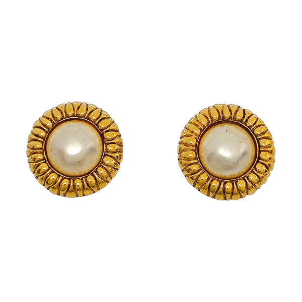 Metal White Clip On Earrings