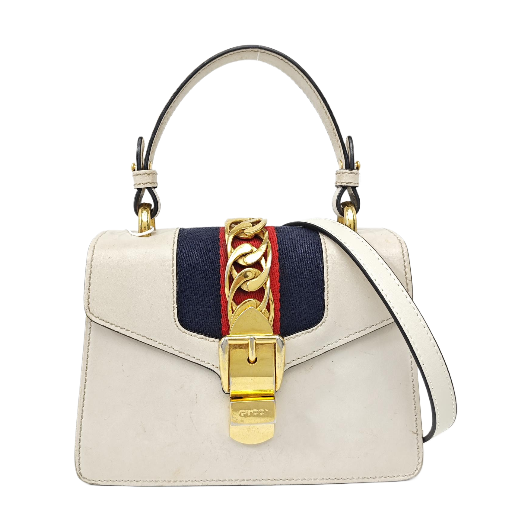 Sylvie Mini Calfskin White