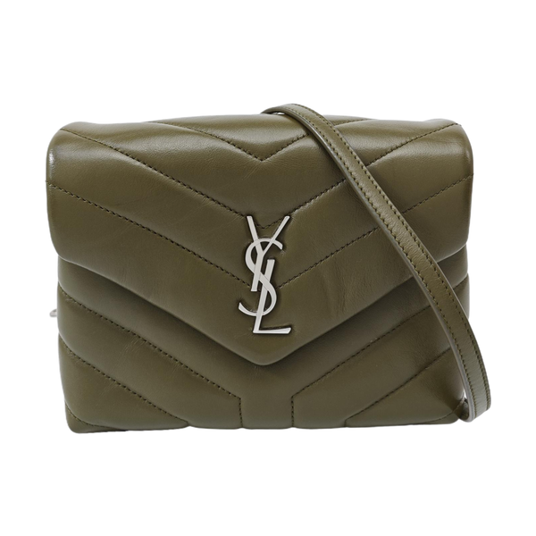 LOULOU Extra Small Chevron Calfskin Green