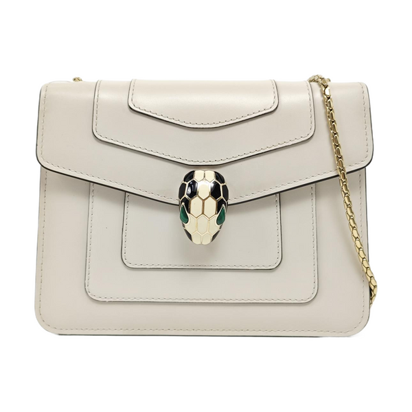SERPENTI FOREVER Small Calfskin White