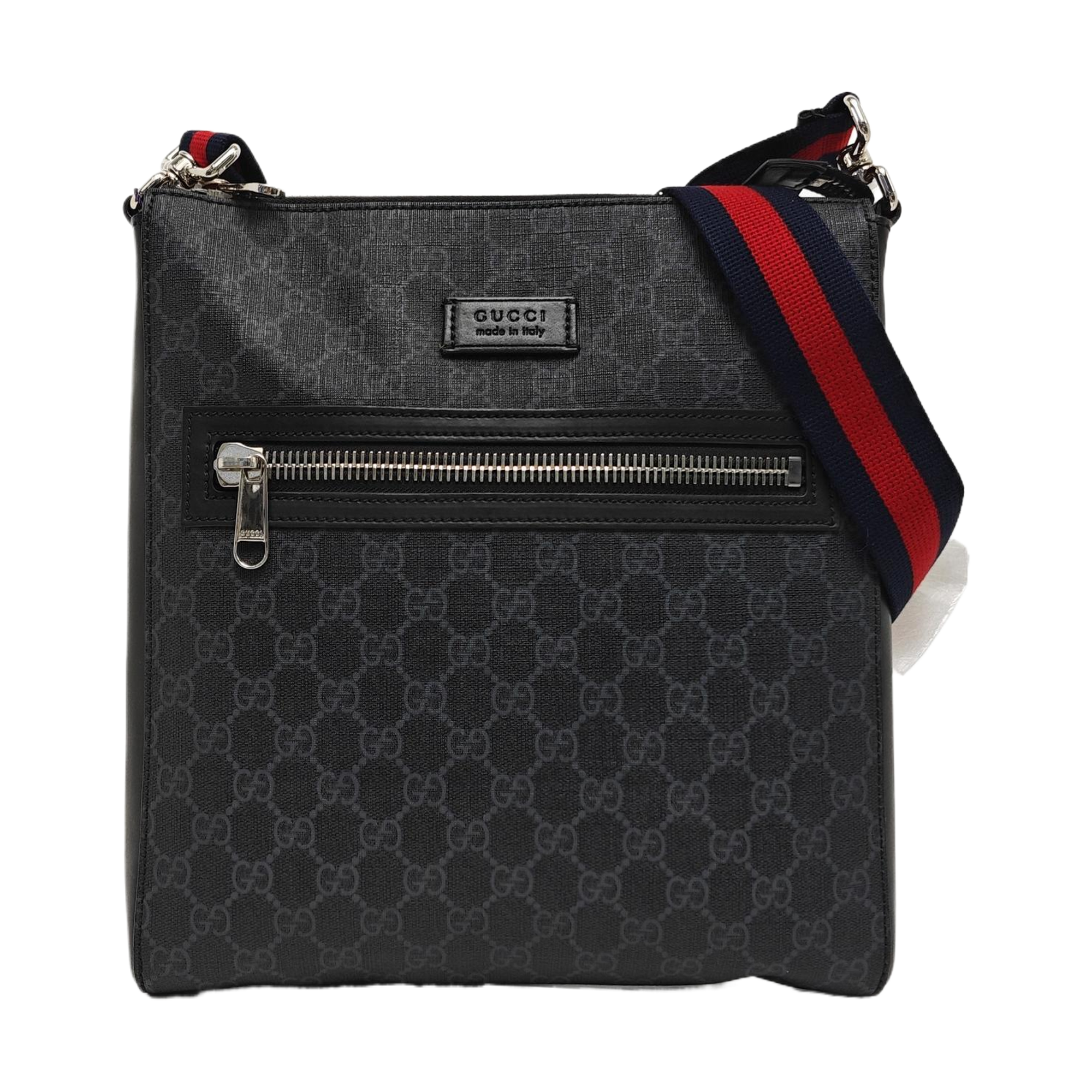 Monogram Coated Canvas Crossbody Bag Black