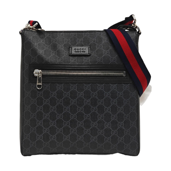 Monogram Coated Canvas Crossbody Bag Black