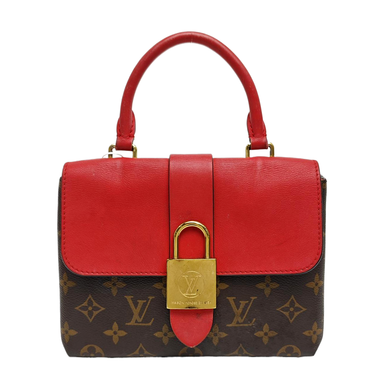 LOCKY BB Monogram Coated Canvas Red
