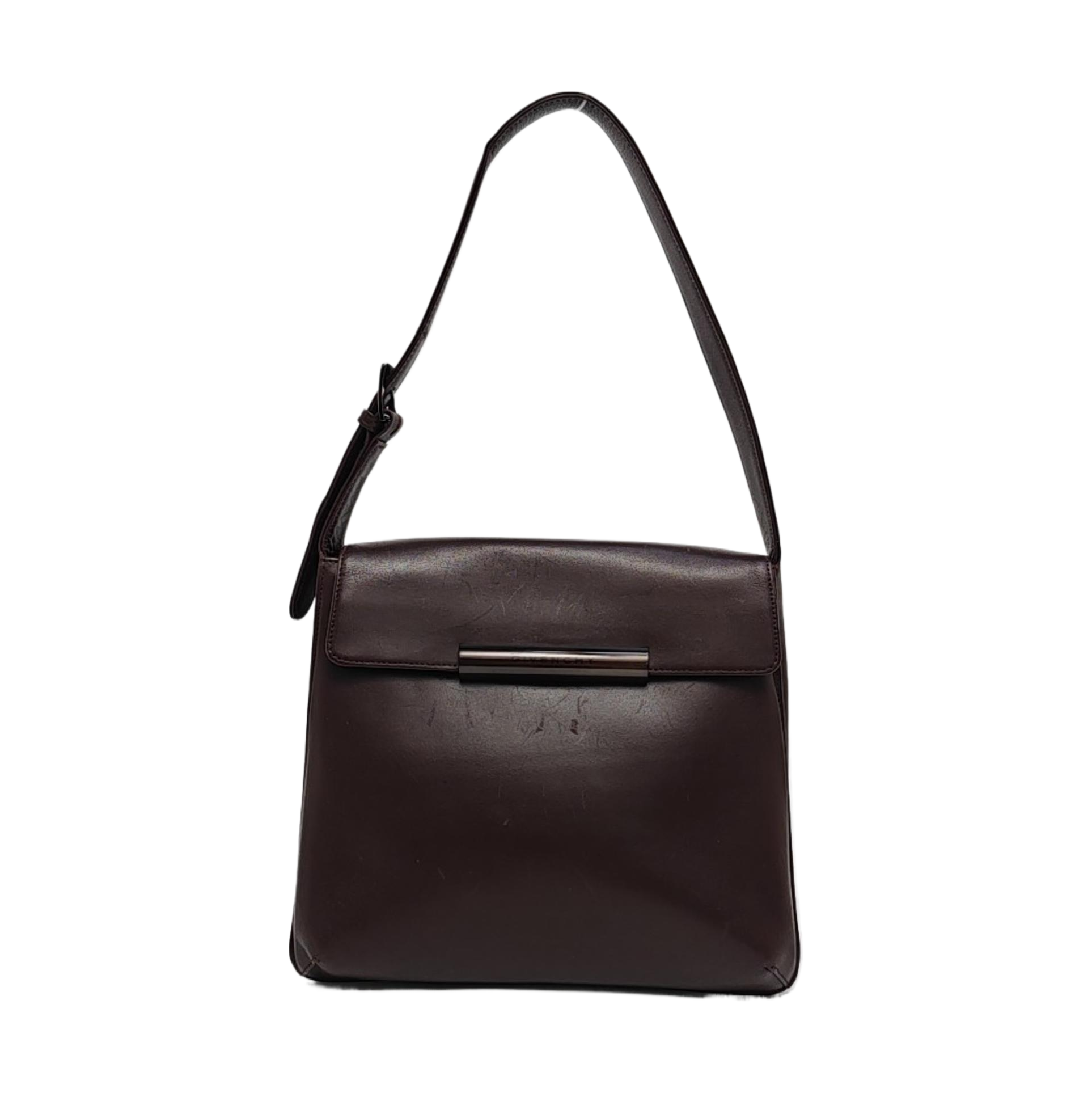 Calfskin Shoulder Bag Brown