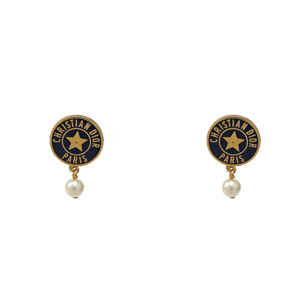 Dior Code Metal Blue Stud Earrings