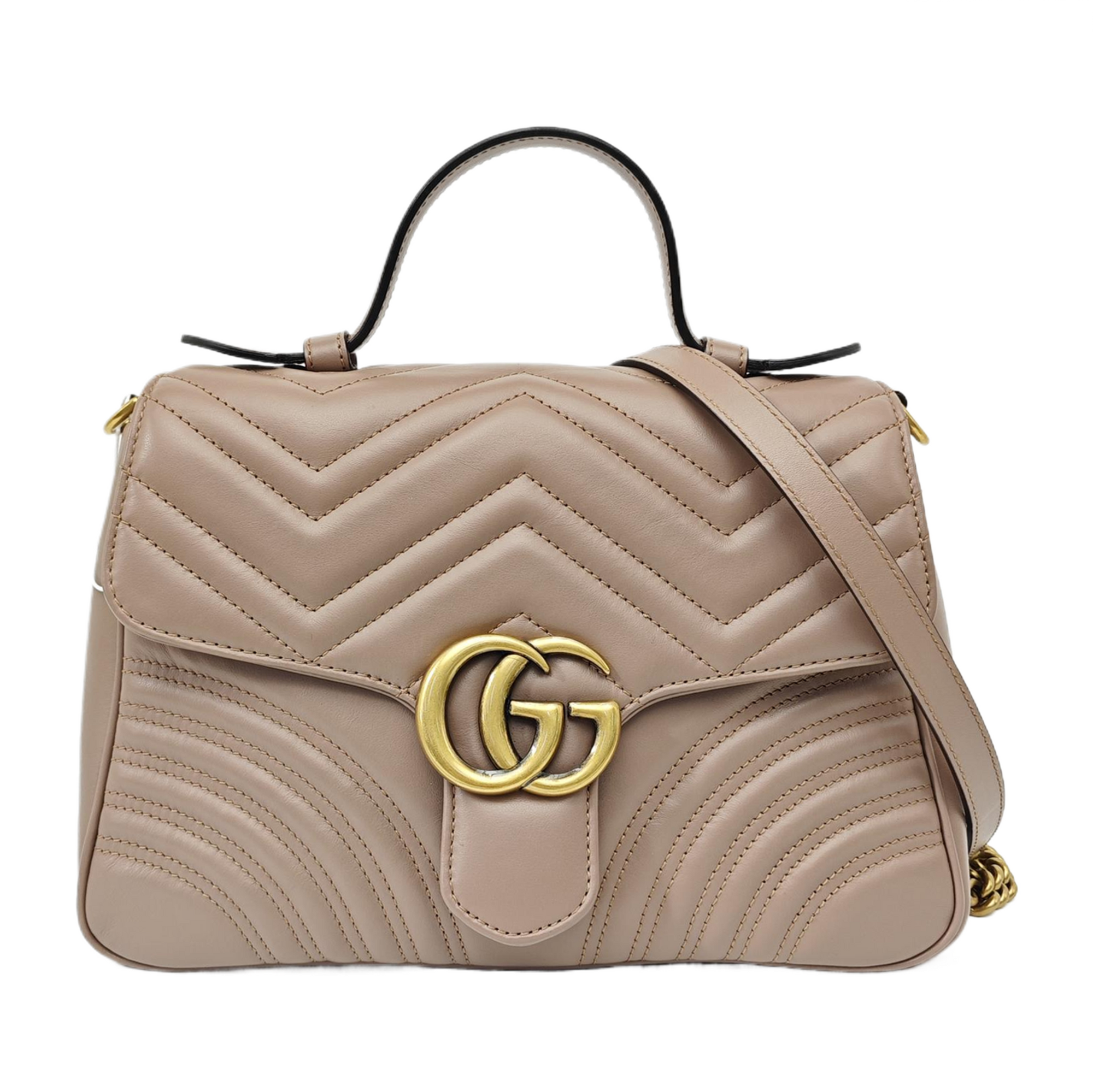 GG Marmont Small Quilted Calfskin Pink