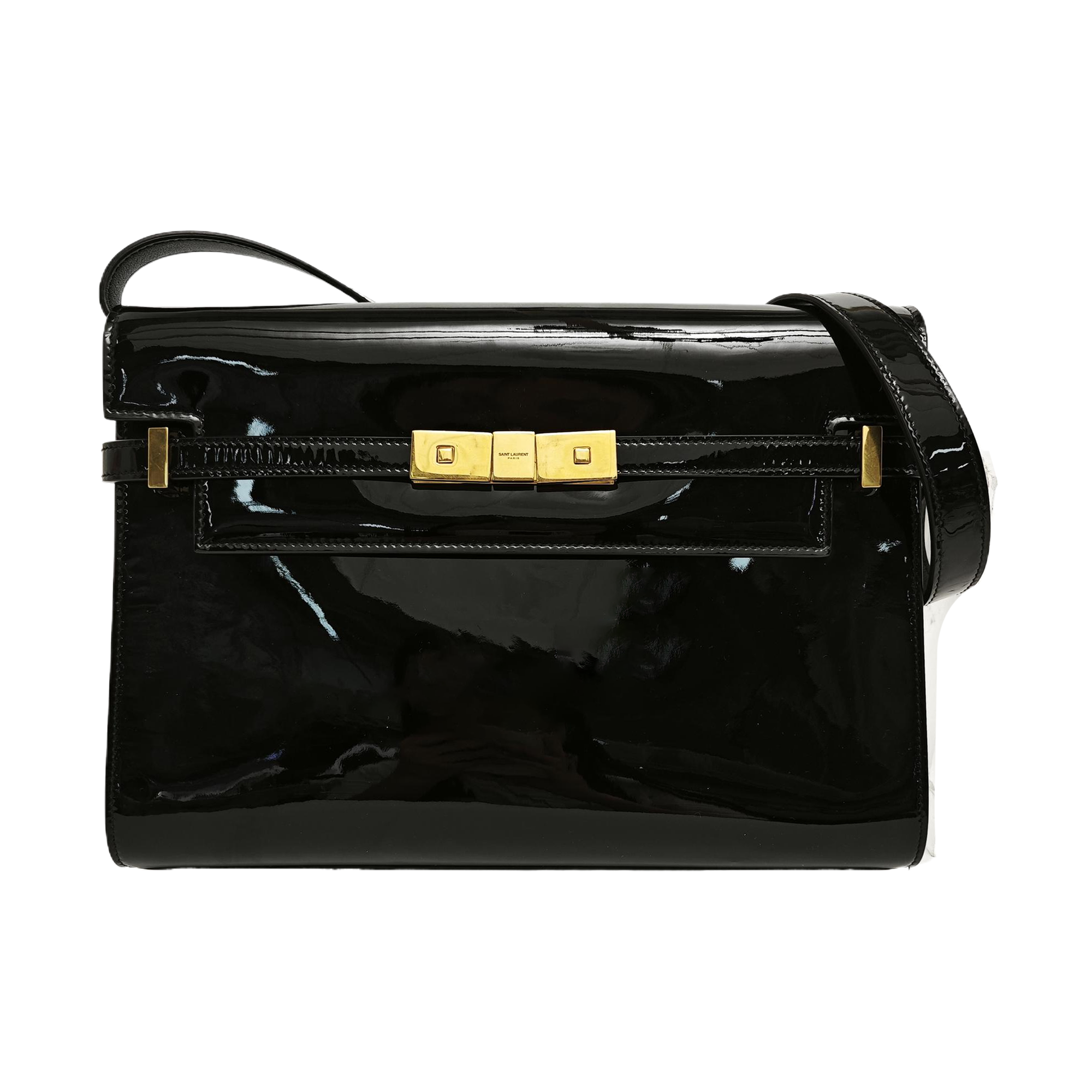 MANHATTAN Medium Patent Leather Black