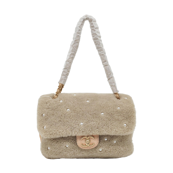 CLASSIC FLAP Small Sheepskin Gray