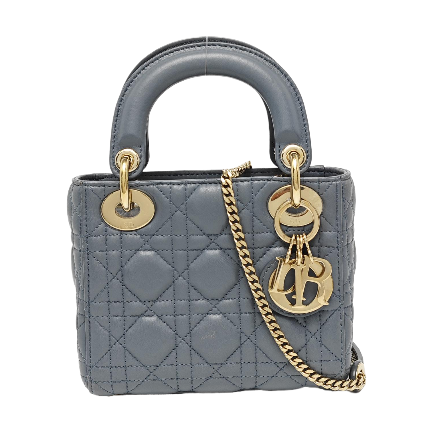Lady Dior Mini Quilted Lambskin Blue