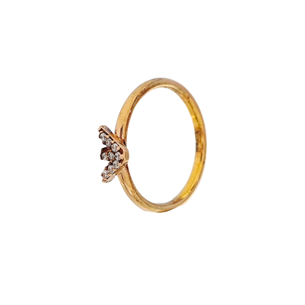 925 Sterling Silver Rose Gold Ring EU 54