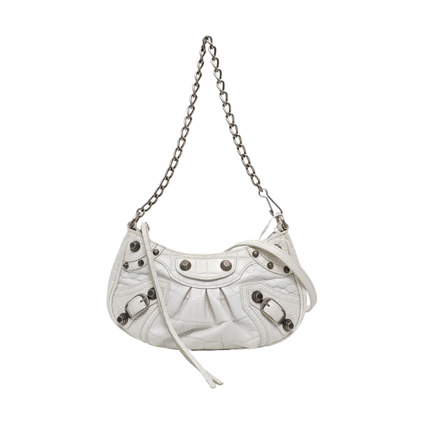 Le Cagole Mini Calfskin White
