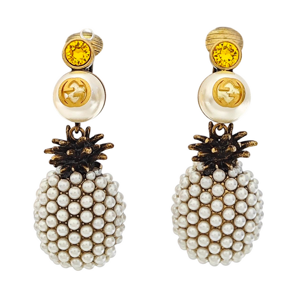Metal White Clip On Earrings