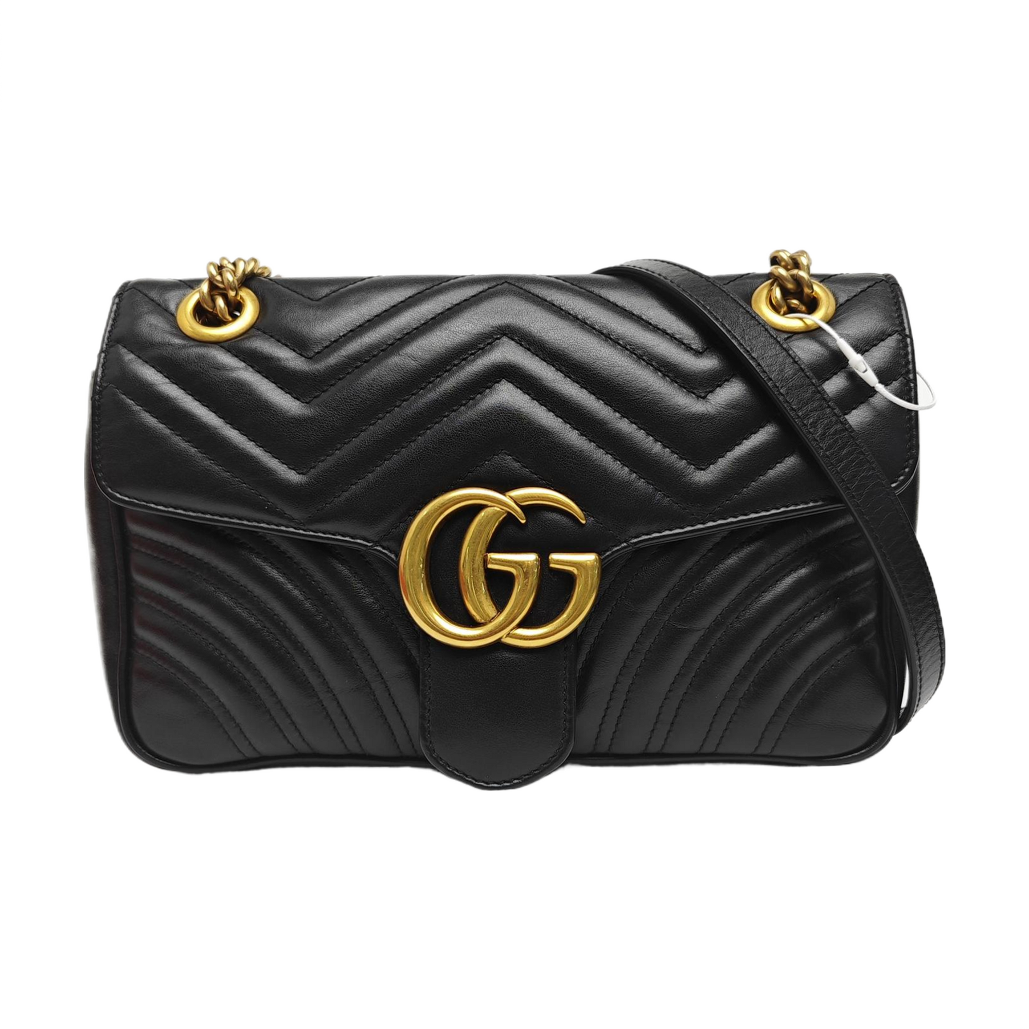 GG Marmont Medium Quilted Calfskin Black